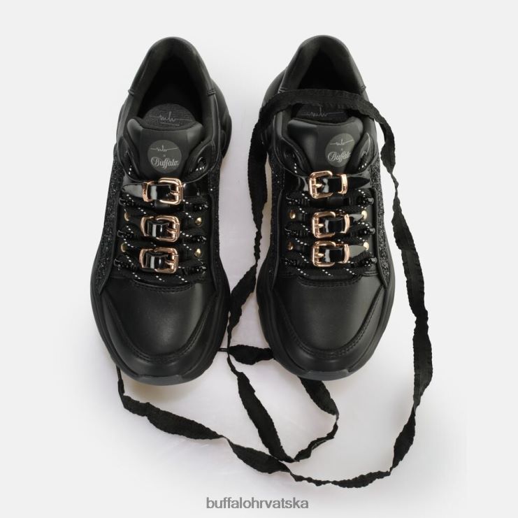 svjetlucavo/crno Buffalo binary glam tenisice veganske |tenisice TDD6T322